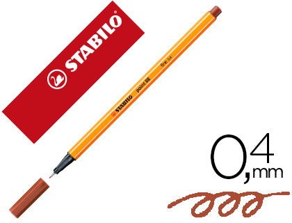 ROTULADOR STABILO PUNTA DE FIB RA POINT 88 SANGUINA PUNTA FINA 0,4MM