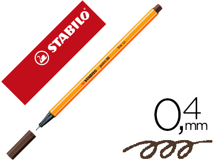 ROTULADOR STABILO PUNTA DE FIB RA POINT 88 SOMBRA PUNTA FINA 0,4MM