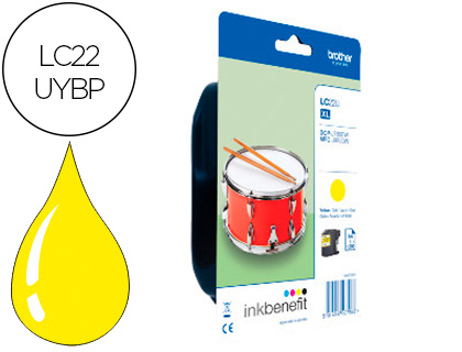 INK-JET BROTHER LC22UYBP XL DCP-J785DW / DCP-J785DWXL / MFC-J985DW / MFC-J985DW AMARILLO 1.200 PAG