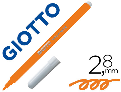 ROTULADOR GIOTTO TURBO COLOR LAVABLE CON PUNTA BLOQUEADA UNICOLOR NARANJA