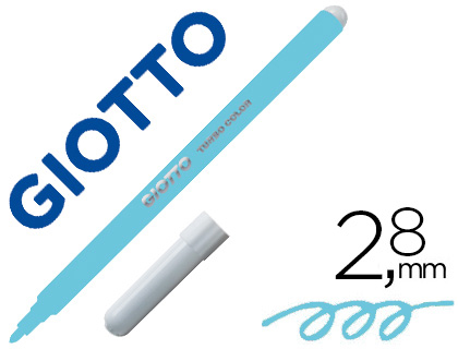ROTULADOR GIOTTO TURBO COLOR LAVABLE CON PUNTA BLOQUEADA UNICOLOR AZUL CLARO