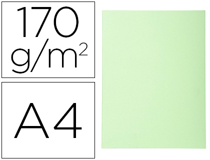 SUBCARPETA CARTULINA RECICLADA EXACOMPTA DIN A4 VERDE VIVO 170 GR