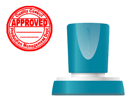 SELLO X'STAMPER QUIX PERSONALIZABLE COLOR ROJO REDONDO DIAMETRO 38 MM Q-53