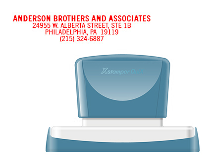 SELLO X'STAMPER QUIX PERSONALIZABLE COLOR ROJO MEDIDAS 16X83 MM Q-26