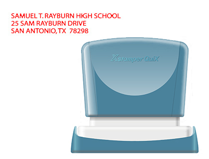 SELLO X'STAMPER QUIX PERSONALIZABLE COLOR ROJO MEDIDAS 14X60 MM Q-14