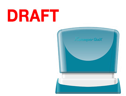 SELLO X'STAMPER QUIX PERSONALIZABLE COLOR ROJO MEDIDAS 11X40 MM Q-10