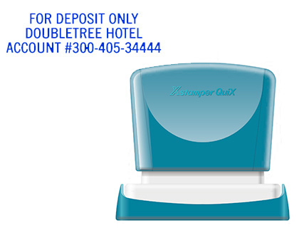 SELLO X'STAMPER QUIX PERSONALIZABLE COLOR AZUL MEDIDAS 16X48 MM Q-11