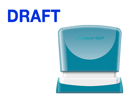 SELLO X'STAMPER QUIX PERSONALIZABLE COLOR AZUL MEDIDAS 11X40 MM Q-10