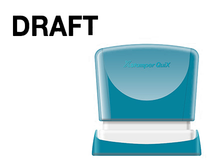 SELLO X'STAMPER QUIX PERSONALIZABLE COLOR NEGRO MEDIDAS 11X40 MM Q-10