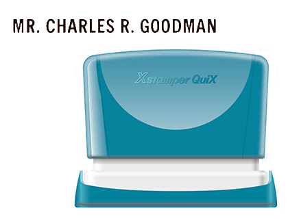 SELLO X'STAMPER QUIX PERSONALIZABLE COLOR NEGRO MEDIDAS 4X60 MM Q-05