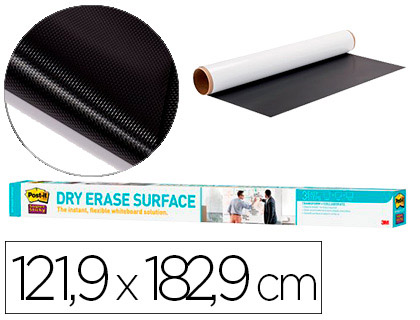 PIZARRA BLANCA POST IT SUPER STICKY ROLLO ADHESIVO REMOVIBLE 121,9X182,9 CM