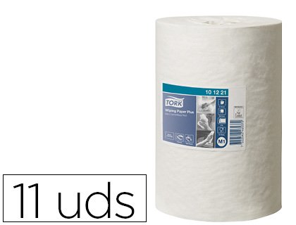 PAPEL SECAMANOS TORK SECADO EXTRA ANCHO 215 MM LARGO 74,9 MT 2 CAPAS PARA DISPENSADOR M1 PAQUETE DE 11 UNIDADES