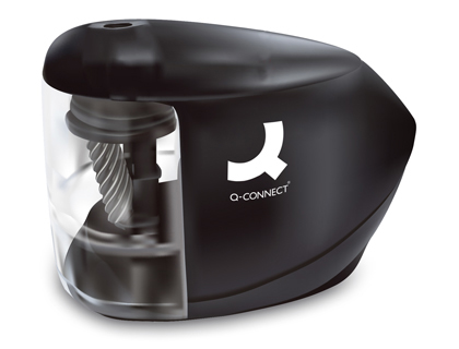 SACAPUNTAS Q-CONNECT KF-18571 ELECTRICO DE SOBREMESA ADAPTADOR/PILAS AA AFILA MUELA DIAMETROS 6,5 A 8 MM