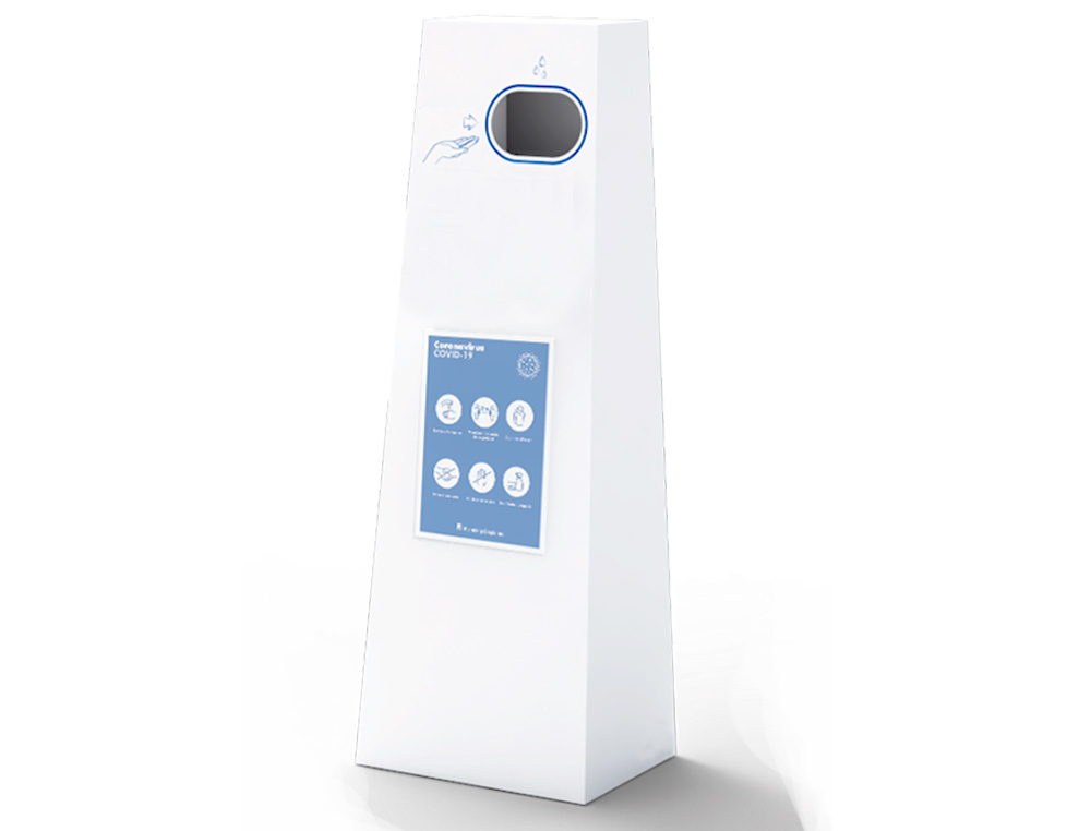 DISPENSADOR PLANNING SISPLAMO AUTOMATICO ELECTRICO XL DE GEL GARRAFA 5 LITROS INCLUIDA Y GUANTES 1050X380X270 MM