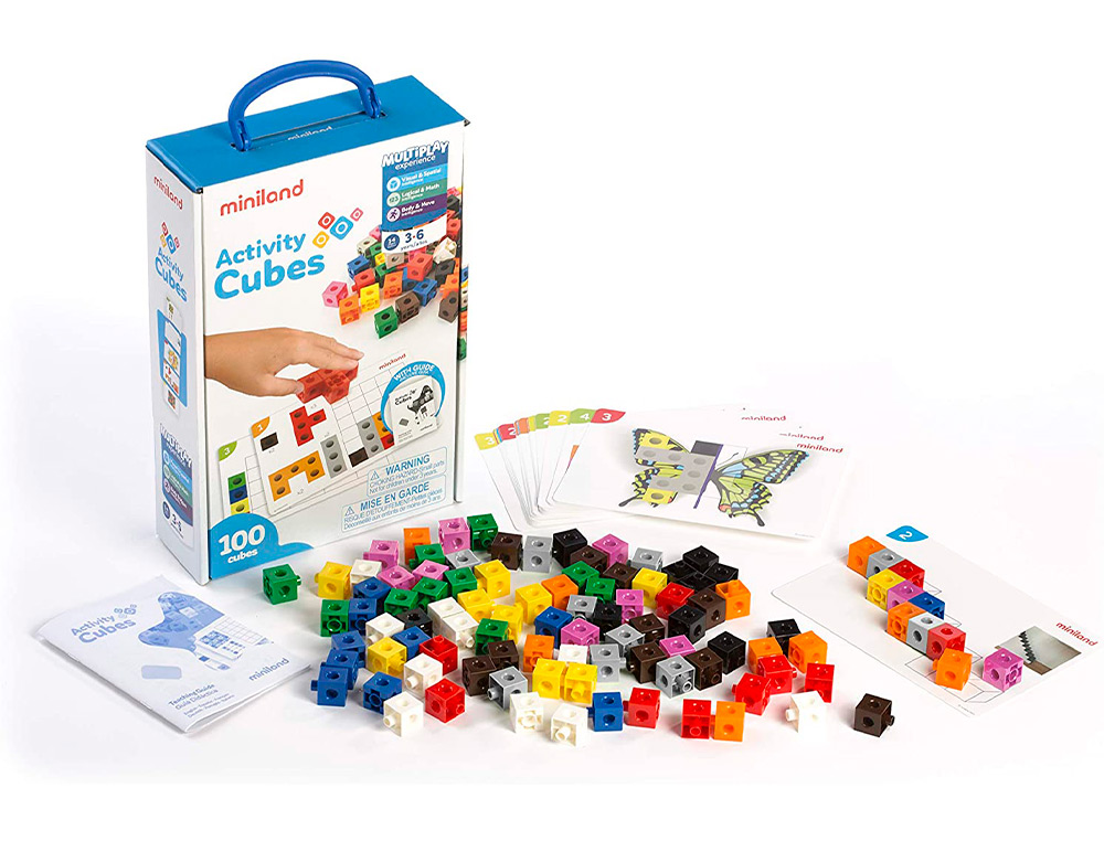 JUEGO MINILAND ACTIVITY CUBOS PARA JUEGOS MATEMATICOS 350X230X85 MM
