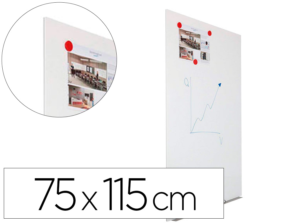 PIZARRA BLANCA ROCADA RD-6420R SKIN MODULAR SIN MARCO SUPERFICIE LACADA MAGNETICA 75X115 CM