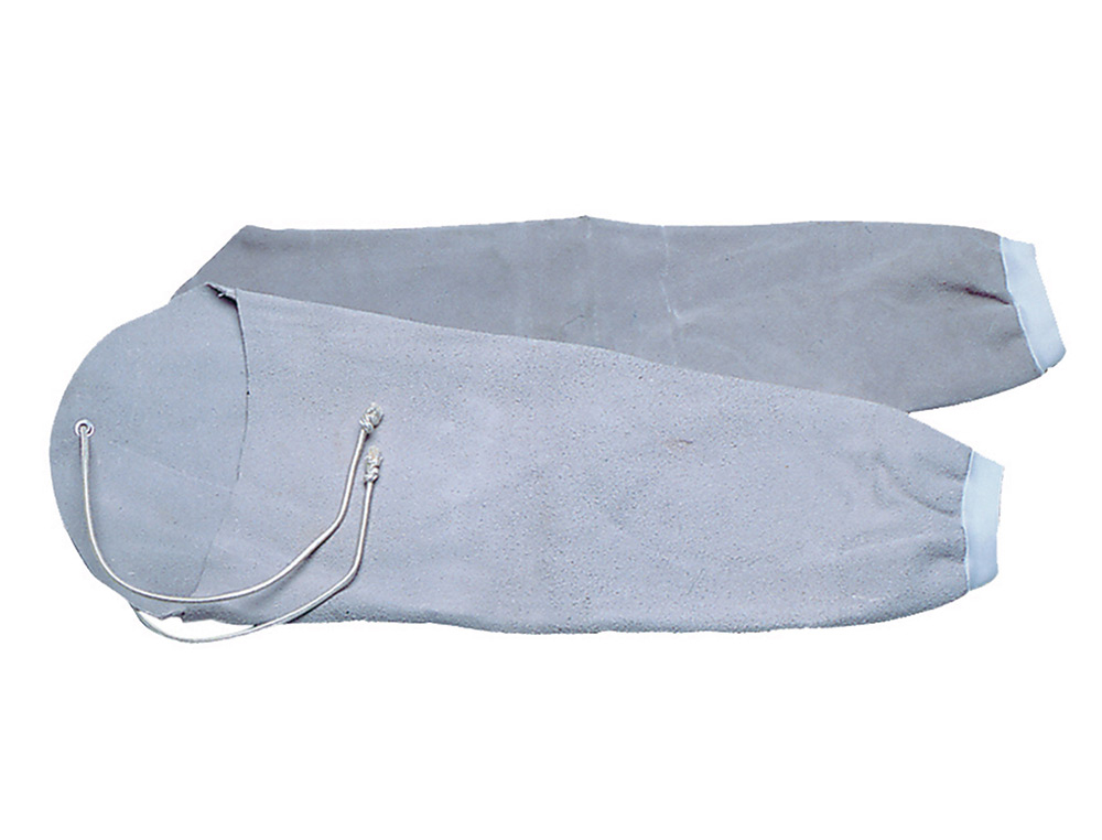 MANGUITO PARA SOLDADOR FARU CUERO AL CROMO PUÑO ELASTICO Y CORDON SUJECION SUPERIOR