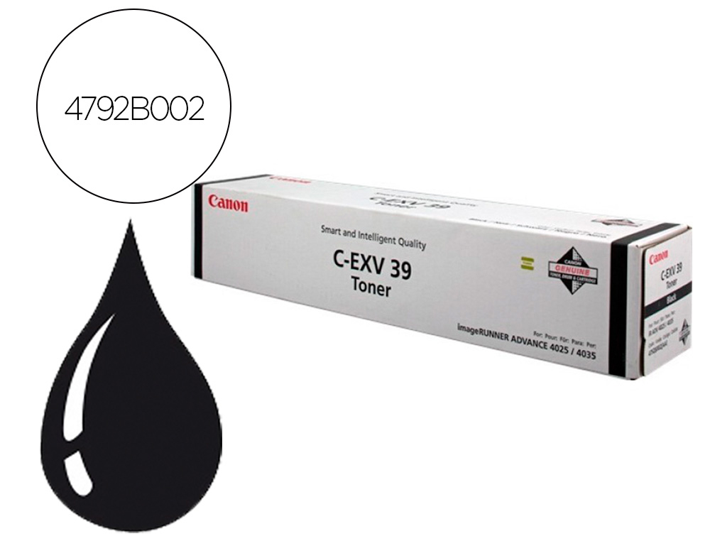 TONER CANON EXV39 IR4025I IR4035I IR4225 IR4500 NEGRO