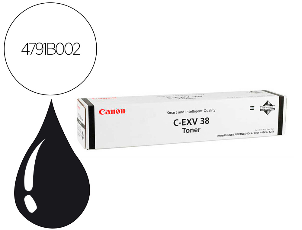 TONER CANON EXV38 IR4045IR4051 NEGRO
