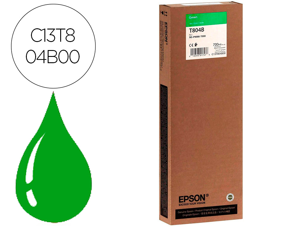 INK-JET EPSON GF SURECOLOR SERIE SC-P VERDE ULTRACHROME HDX/HD 700ML