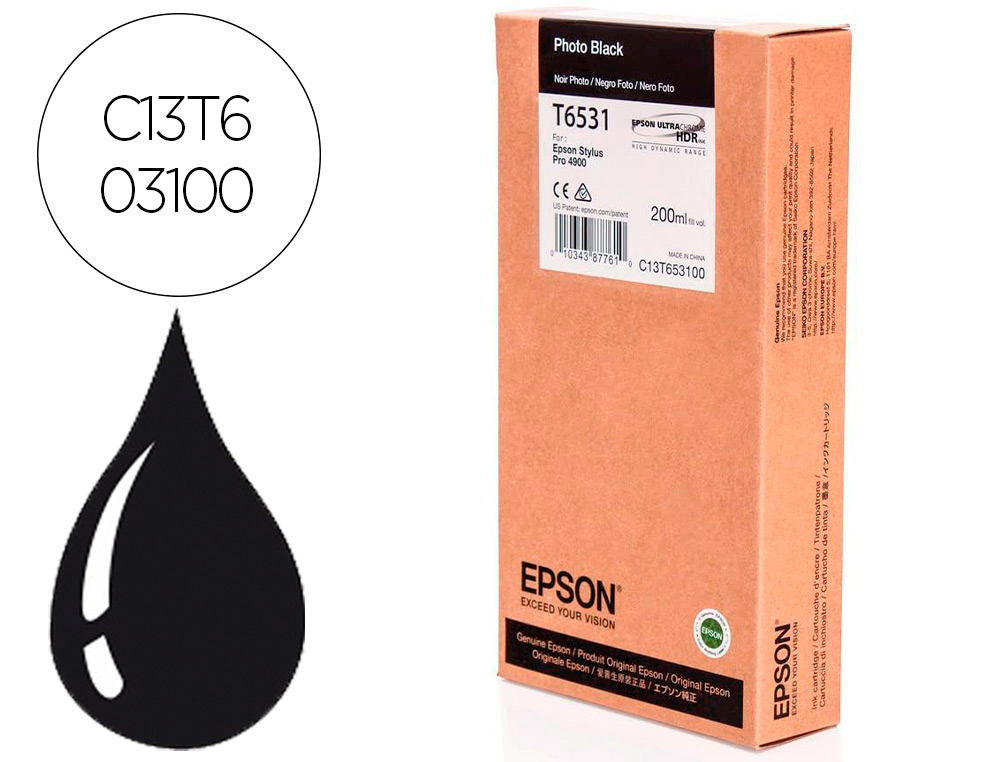 INK-JET EPSON GF STYLUS PRO-4900 NEGRO FOTO 200 ML