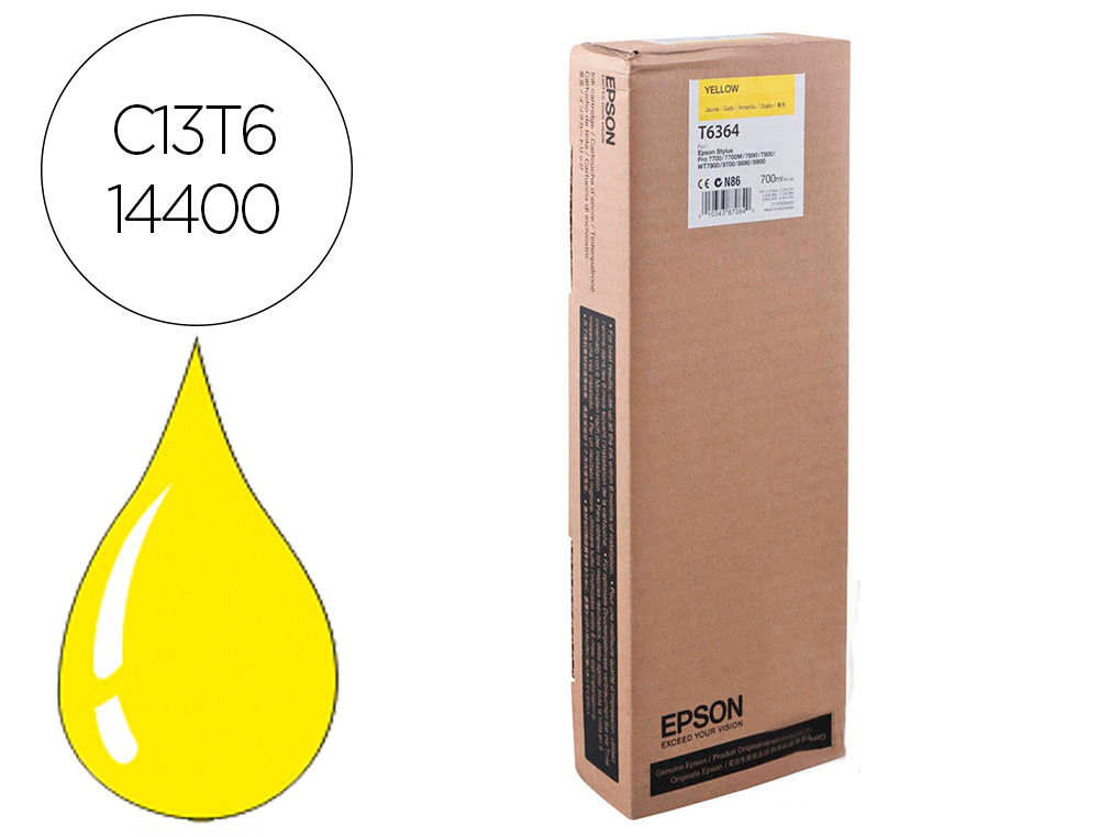 INK-JET EPSON GF STYLUS PHOTO 7900/9900 AMARILLO ALTA CAPACIDAD