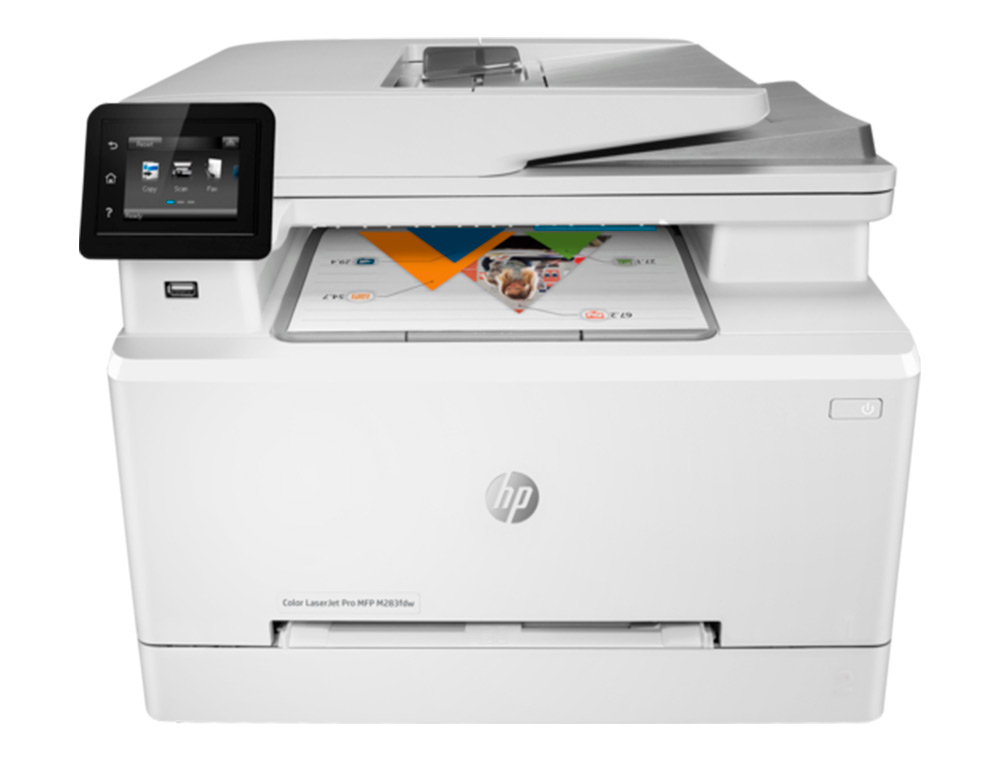 EQUIPO MULTIFUNCION HP COLOR LASERJET PRO MFP M283FDW DUPLEX WIFI 21 PPM 2 BANDEJAS 250 HOJAS ESCANER COPIADORA