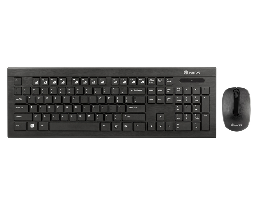 SET TECLADO Y RATON NGS DRAGONFLY MULTIMEDIA INALAMBRICO USB NANO 2,4 GHZ COLOR NEGRO