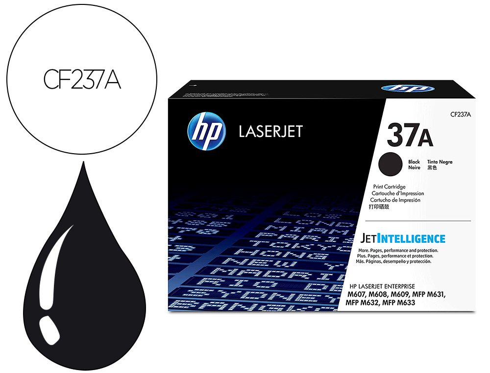 TONER HP LASER 37A CF237A NEGRO 11000 PAGINAS