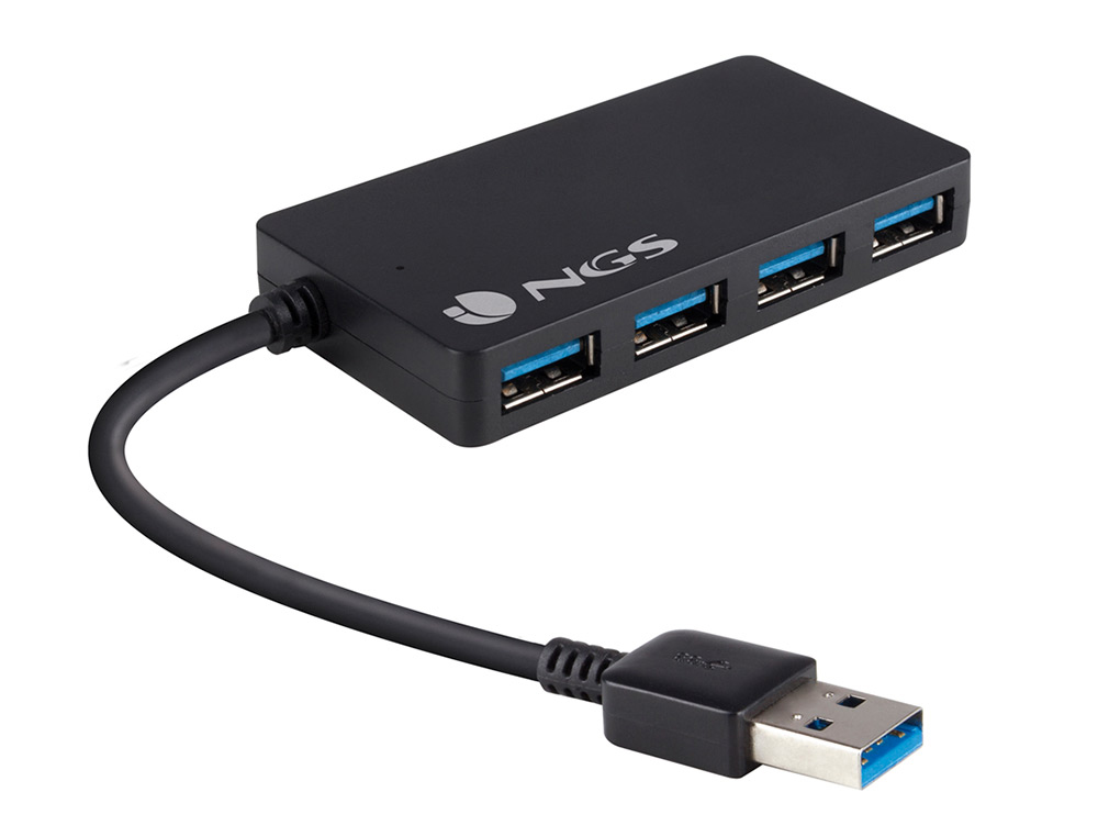 HUB USB 3.0 NGS IHUB CON 4 PUERTOS COLOR NEGRO