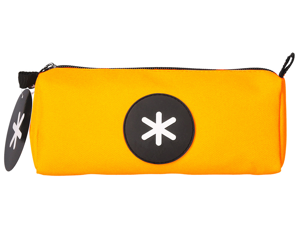 BOLSO ESCOLAR PORTATODO ANTARTIK TRIANGULAR MOSTAZA 210X70X80 MM