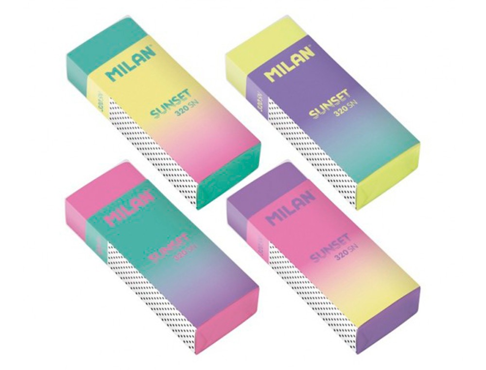 GOMA DE BORRAR MILAN NATA 320 SUNSET COLORES SURTIDOS