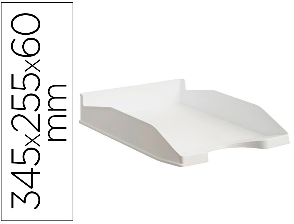 BANDEJA SOBREMESA ARCHIVO 2000 ECOGREEN PLASTICO 100% RECICLADO APILABLE FORMATOS DIN A4 Y FOLIO COLOR BLANCO