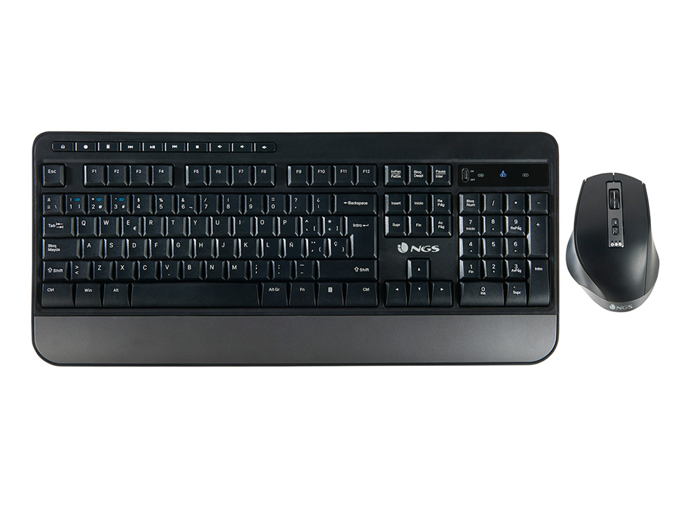 SET TECLADO Y RATON NGS SPELL MULTIMODE INALAMBRICO RECEPTOR USB 2,4 GHZ COLOR NEGRO