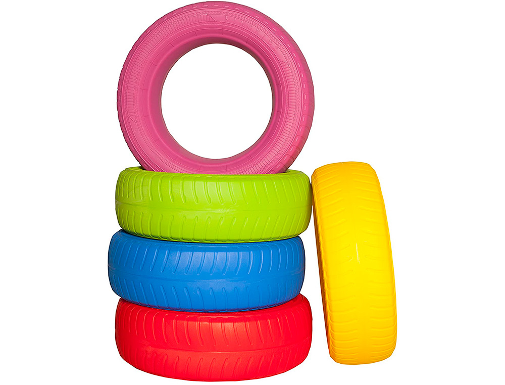 NEUMATICO SUMO DIDACTIC PLASTICO 60 CM DIAMETRO X 20 CM ANCHO PACK 5 UNIDADES COLORES SURTIDOS