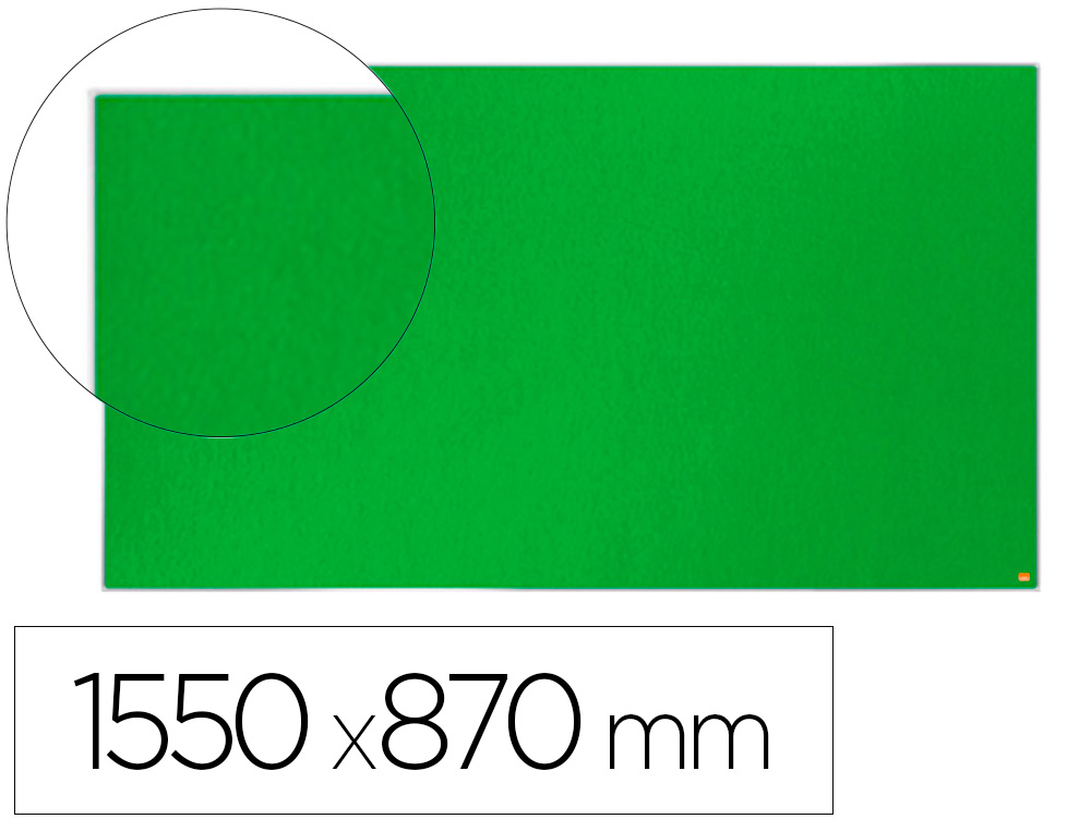 TABLERO DE ANUNCIOS NOBO IMPRESSION PRO FIELTRO VERDE FORMATO PANORAMICO 70\" 1550X870 MM