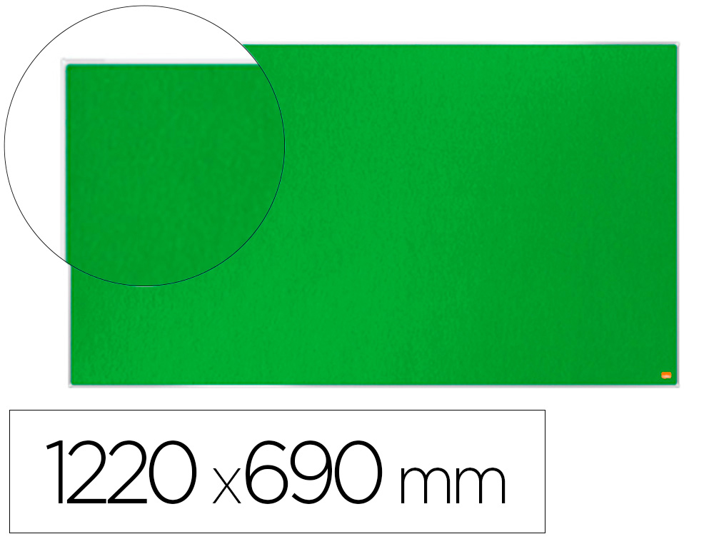 TABLERO DE ANUNCIOS NOBO IMPRESSION PRO FIELTRO VERDE FORMATO PANORAMICO 55\" 1220X690 MM