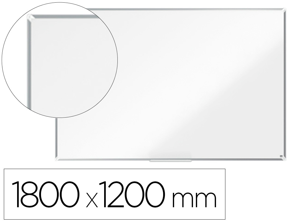 PIZARRA BLANCA NOBO PREMIUM PLUS ACERO LACADO MAGNETICA 1800X1200 MM