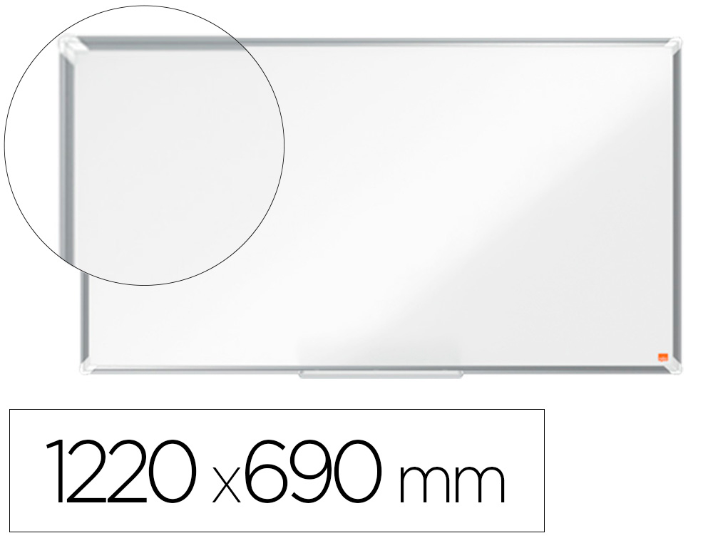 PIZARRA BLANCA NOBO PREMIUM PLUS ACERO LACADO FORMATO PANORAMICO 55\" MAGNETICA 1220X690 MM