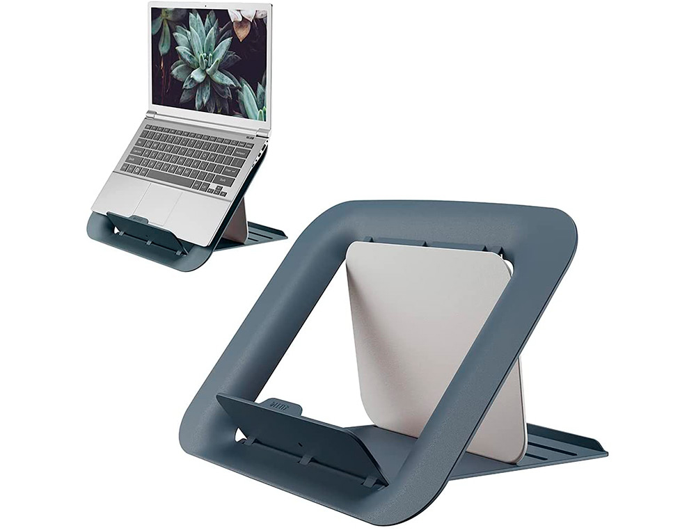 SOPORTE PARA PORTATIL LEITZ ERGO COSY AJUSTABLE 4 ALTURAS COLOR GRIS 310X50X247 MM