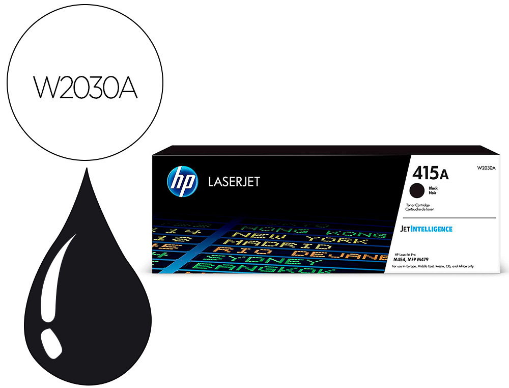 TONER HP 415A PARA HP COLOR LASERJET PRO M454 MFP M479 NEGRO 2400P