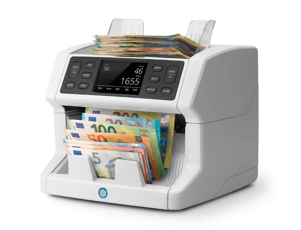 CONTADOR TOTALIZADOR DE BILLETES SAFESCAN 2265 CUENTA EURO LIBRA MEZCLADOS VERIFICA UV/MG/COLOR/TAMAÑO Y ESPESOR