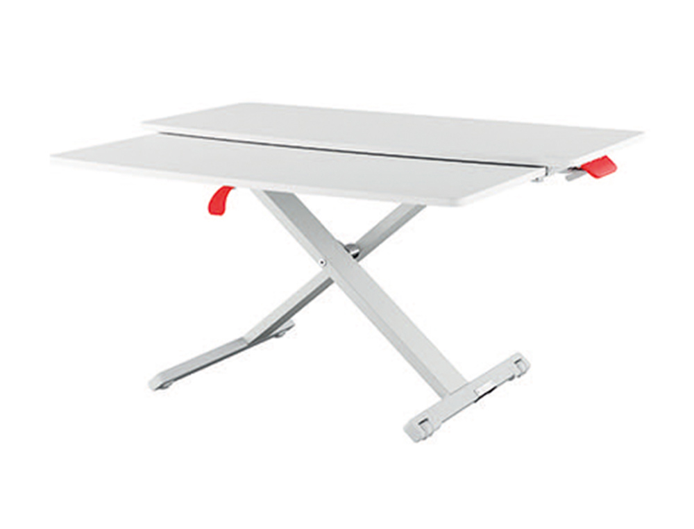 MESA DE ESCRITORIO LEITZ ERGO COSY CON BANDEJA COLOR GRIS