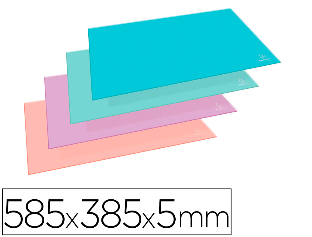 VADE DE SOBREMESA EXACOMPTA AQUAREL CARTON FORRADO COLORES PASTEL SURTIDOS 585X385X5 MM