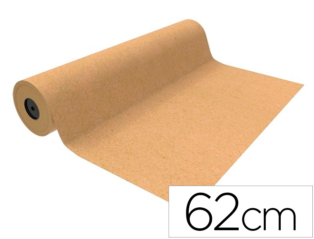 PAPEL DE REGALO BASIKA KRAFT LISO ANCHO 62 CM LONGITUD 80 M