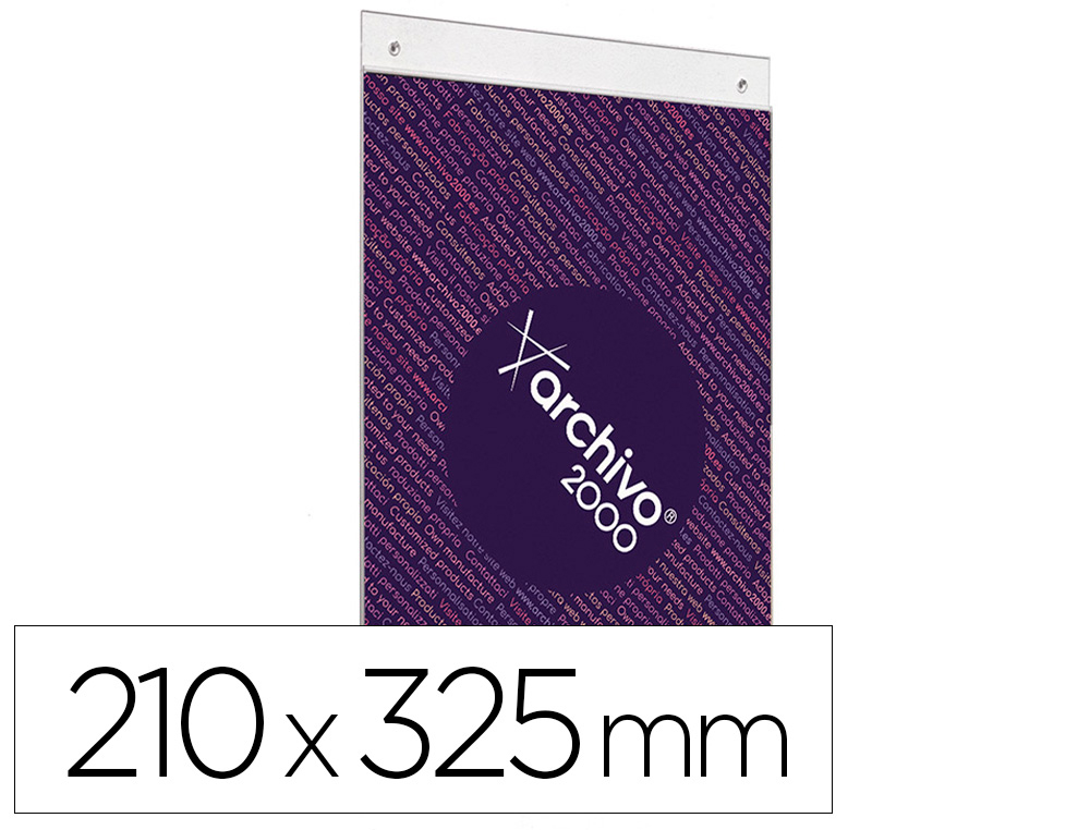 EXPOSITOR MURAL ARCHIVO 2000 CON TALADROS ULTRA TRANSPARENTE DIN A4 VERTICAL 210X325 MM