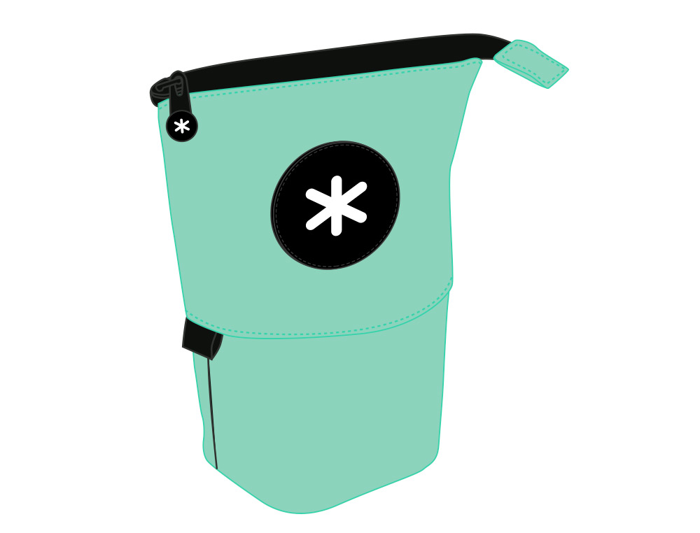 BOLSO ESCOLAR PORTATODO ANTARTIK CUBILETE COLOR MENTA 190X60X80 MM