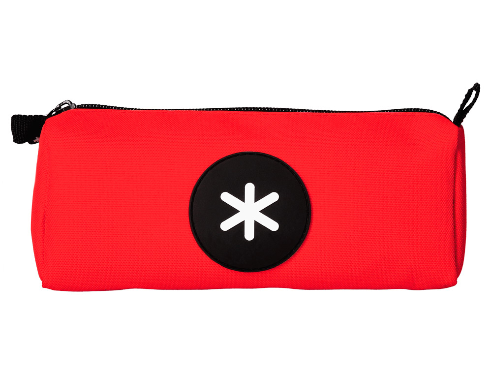 BOLSO ESCOLAR PORTATODO ANTARTIK TRIANGULAR COLOR ROJO 210X70X80 MM