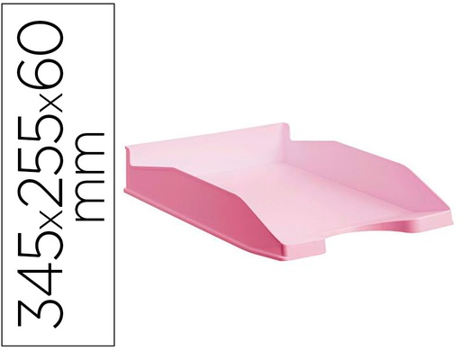 [742 RS PS] BANDEJA SOBREMESA ARCHIVO 2000 ECOGREEN PLASTICO 100% RECICLADO APILABLE FORMATOS DIN A4 Y FOLIO COLOR ROSA