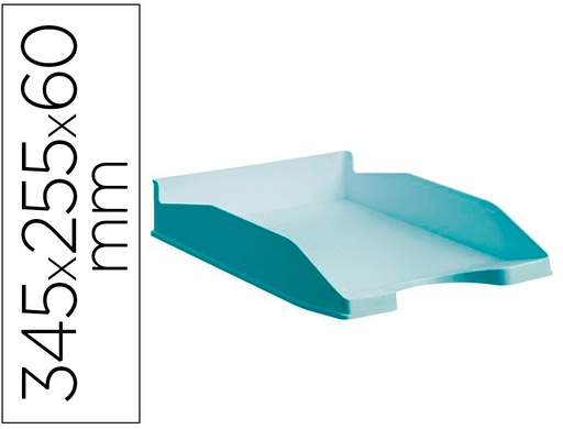 [742 AZ PS] BANDEJA SOBREMESA ARCHIVO 2000 ECOGREEN PLASTICO 100% RECICLADO APILABLE FORMATOS DIN A4 Y FOLIO COLOR AZUL